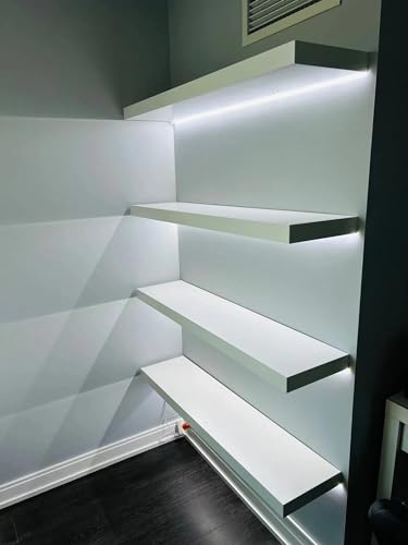 DIY Under Cabinet Lighting Kit, 5ft Dimmable Under Cabinet Lights, 380 LEDs, LED Strip Lights kit for Cupboards, Closets, Stairs, Shelf, Desk Cool White - color: Cool White, size: 4*5Ft COB Strips