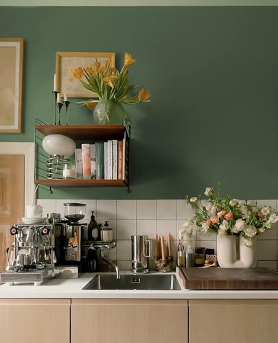 118''x17.7'' Green Peel and Stick Wallpaper Contact Paper Modern Self Adhesive Wall Paper Removable Renter Friendly Textured Solid Color Shelf Cabinet Vinyl Roll (118''x17.7'',Dark Green) - color: Dark Green, size: 17.7" x 118"