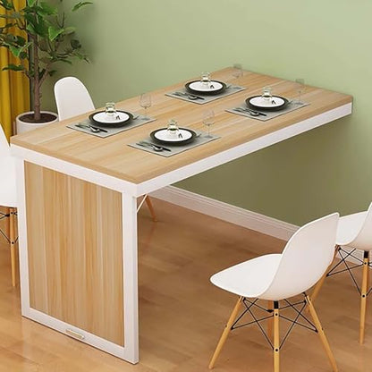 Wall-Mounted Folding Dining Table & Desk - Space-Saving Multi-Function Floating Desk for Home Office & Dining RoomModern SimplicityBeige80x50cm (31") - color: Beige a, size: 80*50cm/31*20IN