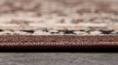 Unique Loom Sialk Hill Collection Area Rug - Washington (2' 2" x 3' 1" Rectangle, Brown/ Black) - color: Brown/Black, size: 2'2" x 3'1" (Rectangular)