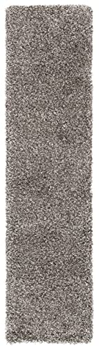 SAFAVIEH Milan Shag Collection Runner Rug - 2' x 6', Grey, Solid Design, Non-Shedding & Easy to Clean, Plush Thick Pile, Ideal for Hallway, Foyer, Bedroom (SG180-8080) - color: Grey, size: 2' x 6' (Runner)