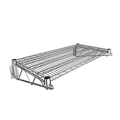 18" x 36" Chrome Wire Wall Mount Shelf - color: Chrome, size: 18" x 36"