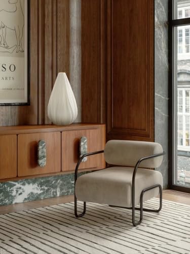 Modern Ceramic Table Lamp for Nightstand, Living Room, and Bedroom, Matte White, Warm Ambient Artistic Lighting, 1.8m Corded, 8 Watts, No Installation