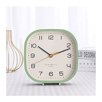 Modern Simple and Fashionable Small Table Clock Holder with Dual-Purpose Silent Bedroom Bedside Desk Table Decor(Light Green) - color: Light Green