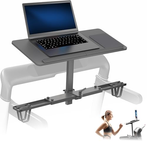 VIVO Universal Wooden Laptop Treadmill Desk, Adjustable Ergonomic Notebook Mount Stand for Treadmills, Includes Mouse Pad and Wrist Support, Stand-TDML4 - size: 27” x 11”