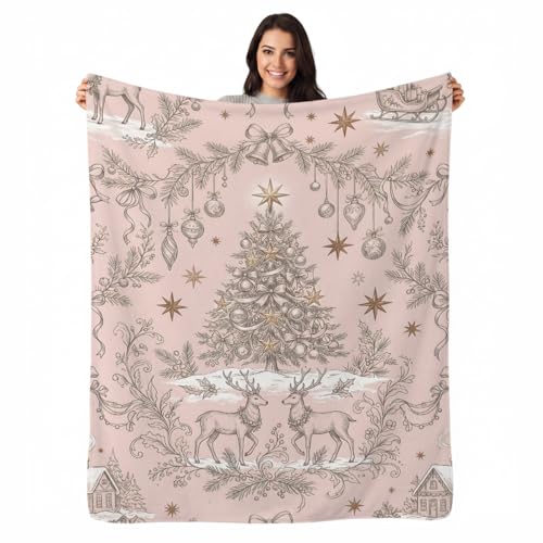 Santa’s Sledge Throw Blanket, Ultra-Soft Flannel Fleece 40" x 50" | Yujiiso Santa’s Sledge Blanket Lightweight Decor for Living Room, Bedroom, Office and Travel, Home Decor Gift - color: Santa’s Sledge, size: 40"x50"
