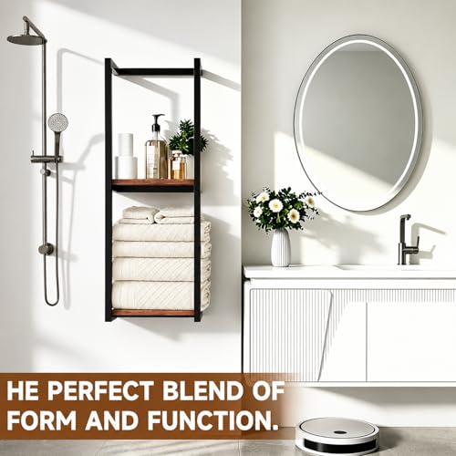 2 Pack Towel Racks for Bathroom, 2 Tier Wall-Mounted Towel Rack, Home Decor Shelf, Space-Saving Organizer Rack for Household, Bathroom, and Bedroom