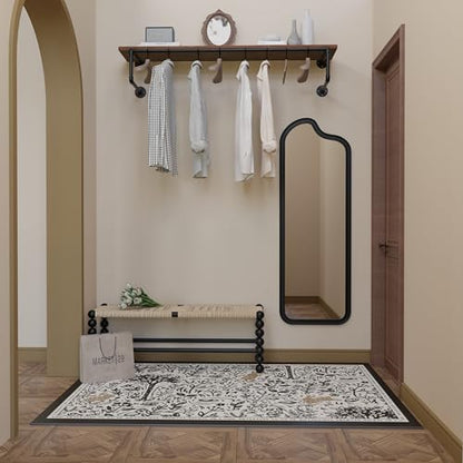 Clothes Rack 48in, Wall Mounted Garment Racks with Real Wood Shelf, Heavy Duty Hanging Clothes Rack, Multi-Purpose Hanging Rod, Space-Saving Closet Storage - color: Brown, size: 1T48IN