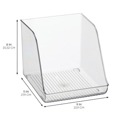 iDesign Water Bottle Organizer for Fridge, Clear | Made in USA - style: Pack of 1- Tall