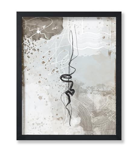 Poster Master Soft Abstract Lines Poster - Geometric Shapes Print - Mid Century Modern & Aesthetic Art - Chic Boho & Watercolor Art - Living Room or Office Wall Decor - 8x10 UNFRAMED - color: Style-04, size: 8"L x 10"W