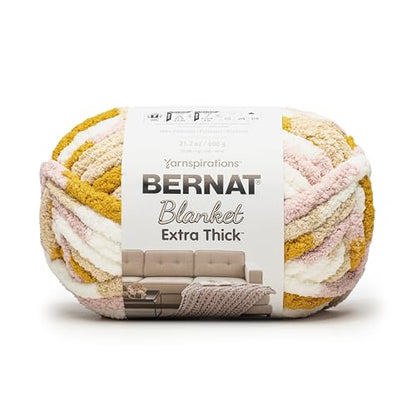 Bernat Blanket Extra Thick Plantain Yarn - 1 Pack of 21.12oz/598.74g - 100% Polyester - #7 Jumbo - 72 Yards - Chunky Yarn for Hand Knitting, Crocheting, Crafts & Amigurumi - color: Plantain, size: 1 Pack, style: Extra Thick
