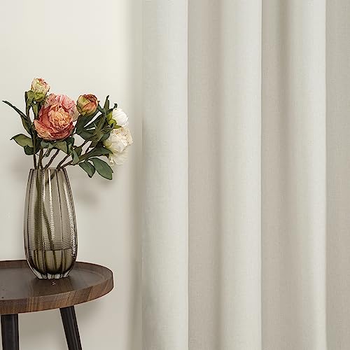 YoungsTex Linen Blackout Curtains 63 Inches Long, Room Darkening Drapes | Grommet Black Out for Living Room Bedroom Window Thermal Insulated , 2 Panels, 52 X 63 Inch - color: Linen, size: 52"W x 63"L (Pack of 2)