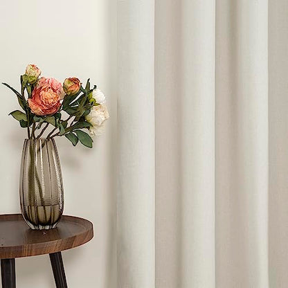 YoungsTex Linen Blackout Curtains 63 Inches Long, Room Darkening Drapes | Grommet Black Out for Living Room Bedroom Window Thermal Insulated , 2 Panels, 52 X 63 Inch - color: Linen, size: 52"W x 63"L (Pack of 2)