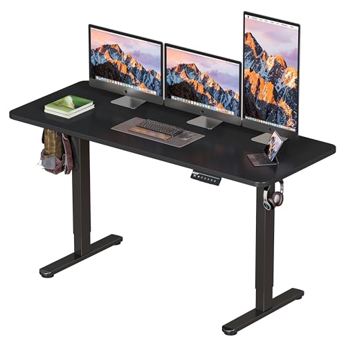 BIZUM Electric Standing Desk 60 x 24 Inch Computer Desk-Gaming Desk Black Home Office Desks Height Adjustable Memory Stand Up Computer Workstation - color: Black, size: 59.1*23.6 Inch