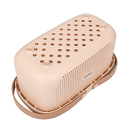 JiatuA Plastic Storage Basket with Handle Portable Shower Caddy Tote Organizer Basket Bin for Bathroom Kitchen Dorm Room Bedroom, Pink | Sturdy Drainage Large Capacity Organizer Basket with Silicone Handles for Bathroom Kitchen Bedroom College Dorm Essent