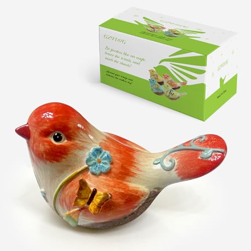 Home Shelf Decor, Orange Bird Statue - color: Orange
