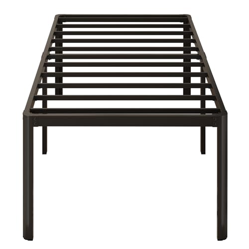 Yicensen 20 Inch Twin Bed Frames Rounded Corner Legs Heavy Duty Platform Twin Metal Bed Frame for Kids, Easy Assembly, Noise Free, No Box Spring Needed, Black. - size: Twin, style: 20 Inch