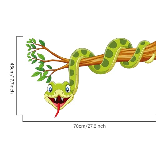 Removable Snake Vinyl Wall Stickers Peel and Stick Waterproof Snake Wall Decal for Living Room Kids Bedroom Playroom Nursery Decor - style: Snake