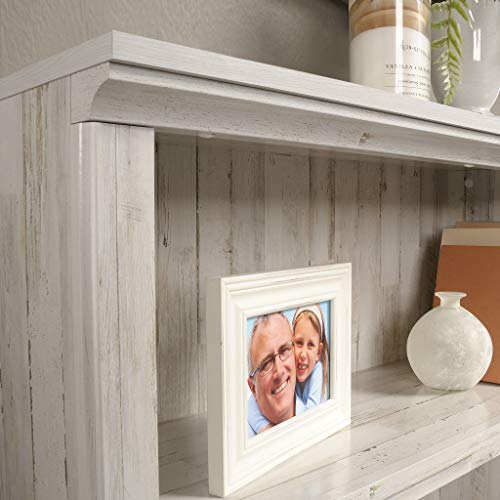 Sauder 3 Tier Book Shelf Wooden Bookcase Multipurpose Bookshelf for Home Office, Living Room, in White Plank - color: White Plank Finish