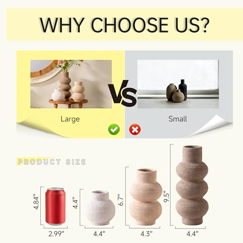 Ceramic Vase Home Table Decor - Flower Vase Set of 3 Living Room Kitchen Decorations Farmhouse Modern Rustic Vases Decorative Centerpiece for Shelf Bedroom Office Bathroom Dining Coffee Desk - color: 11-classic