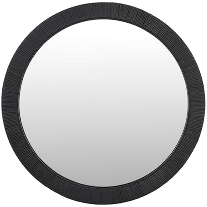 SAFAVIEH Home Collection Nellie Black 32-inch Round Decorative Accent Wall Mirror