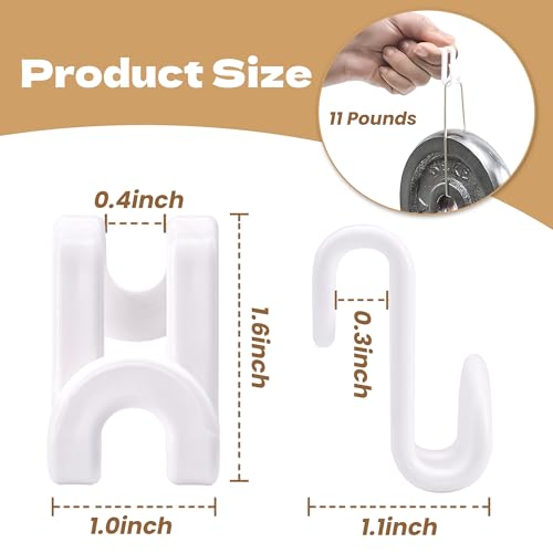 Mlici 60 Pc Space Saving Hanger Connector Hooks for Closet Organizer, White | Clothes Hanger Connector Hooks, Cascading for Closet Organizer, College Dorm Essentials, Easy to Use, Heavy Duty Up to 11 lbs - color: White