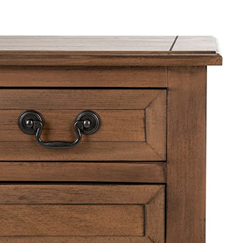 SAFAVIEH Furniture - Primrose 3-Drawer Console Table - Brown - Solid Wood - Farmhouse Classic Design - Ideal for Entryway, Living Room, Hallway, 23.5" W x 13" D x 29.5" H (CNS5707C) - color: Brown