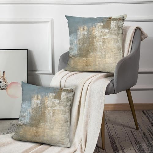 Throw Pillow Covers for Couch, 20x20 Inch, Set of 2, Beige Grey | Decorative Throw Pillow Covers Cushion Covers for Couch Bedroom Sofa Living Room - color: Grey and Beige, size: 20" x 20" (Pack of 2)