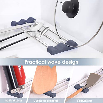 Tomorotec Adjustable Over-The-Sink Kitchen Rack, BPA-Free, Deep Gray | Holds 16.5 Lbs; For Dishcloths, Sponges, and Brushes - Heat-Resistant Stainless Steel with Slim, Expandable Design - color: Deep Gray