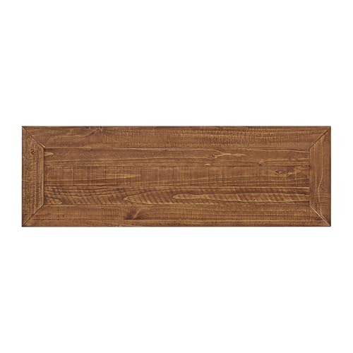 Martin Svensson Home Monterey Solid Wood Sofa Console Table, Black & Honey | Farmhouse Style, Pine Wood, Two Drawers, Two Open Shelves for Storage - color: Black and Honey