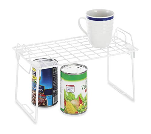 Whitmor Wire Grid Stacking Shelf Small, White - size: 1-TIER, 7"L x 12"W x 7"H