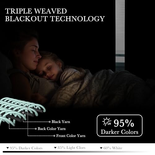 PONY DANCE Black Short Blackout Curtains for Kitchen 45 Inch Length | Thermal Insulated Grommet Curtains for Bedroom, Black Out Drapes for Bathroom Small Window (2 Panels Set, 34 inches Wide) - color: Black, size: 34"W x 45"L (Pack of 2)