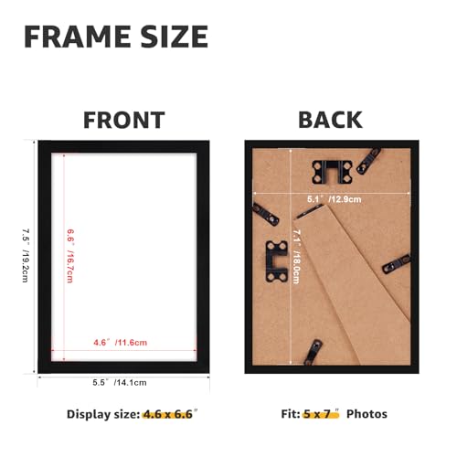 Giftgarden 5x7 Picture Frame Set of 18, Lightweight 5 by 7 Frames Bulk for Gallery Wall Photo Hanging and Tabletop Display, Black - color: Black*18, size: 5x7