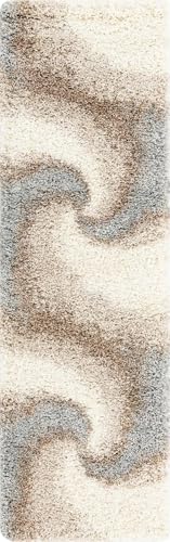 Rugs.com - Soft Touch Shag Rug – 7 Ft Runner Khaki Plush Shag Rug – Ultra-Thick 1.5-Inch Pile, Perfect for Hallways, Entryways, and Bedrooms - color: Khaki, size: 2' x 6'7" (Runner)