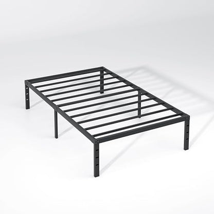 NEW JETO Metal Bed Frame,Twin Size Bed Frame with Storage Space,18 Inch | Heavy Duty Sturdy Mattress Foundation,Easy Assembly,No Box Spring Needed, Black - size: Twin, style: 18 Inch