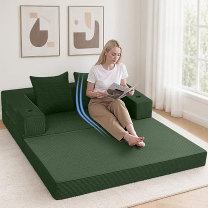COMAX Futon Sofa Bed, Convertible Sofa Bed, Folding Boneless Couches
