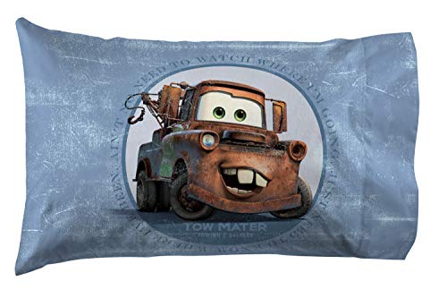 Disney/Pixar Cars Kids 7 Piece Full Comforter Set - Bed in a Bag with Shams, Lightning McQueen & Mater, Super Soft Fade Resistant Microfiber, Machine Washable Blue/Gray (Official Disney/Pixar Product) - color: Cars, size: 7 Piece Full