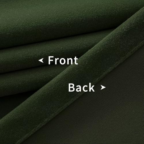 Joydeco Dark Olive Velvet Curtains 63 inch Length 2 Panels, Luxury Blackout Rod Pocket Thermal Insulated Window Curtains, Super Soft Room Darkening Drapes for Living Room Bedroom,W52 x L63 inches - color: Rod Pocket | Dark Olive Green, size: 52"W x 63"L (