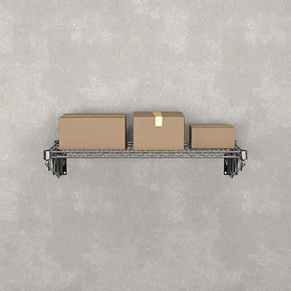 14" x 36" Chrome Wire Wall Mount Shelf - color: Chrome, size: 14" x 36"