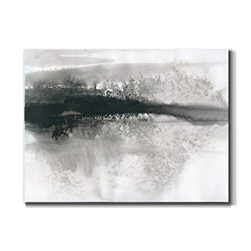 Renditions Gallery Nature Canvas Wall Art Paintings & Prints Decorations Vintage Misty Forest Black & White Horror Abstract Artwork Wall Hanging for Bedroom Home Office Kitchen - 8"x12" LT10 - color: Black Tadpole, size: 12"L x 8"W