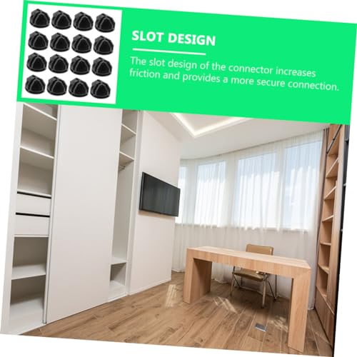 Lurrose 16pcs Sturdy Plastic Wire Cube Connectors for Modular Closets Sturdy Organizer Connectors Easy Assembly Storage Shelving System for Home and Office