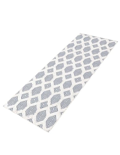 Rugs.com - Sabrina Soto Casa Rug – 6 Ft Runner Navy Blue Cotton Textured Runner – Ideal for Hallways, Entryways, and Kitchens - color: Navy Blue, size: 2'3" x 6' (Runner)