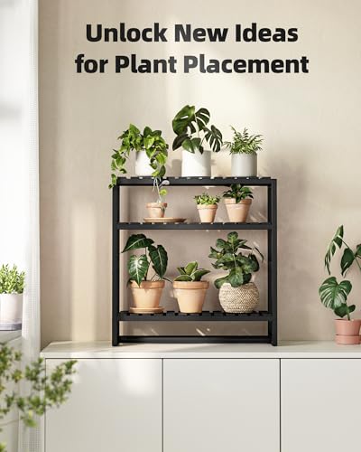Galood Bathroom Shelves Towel Racks Over Toilet Storage with Bar (Inky) | 3 Tier Floating Wall Mounted Space Saving Bamboo Paper Holder for Bathroom Laundry Room Kitchen Organizers