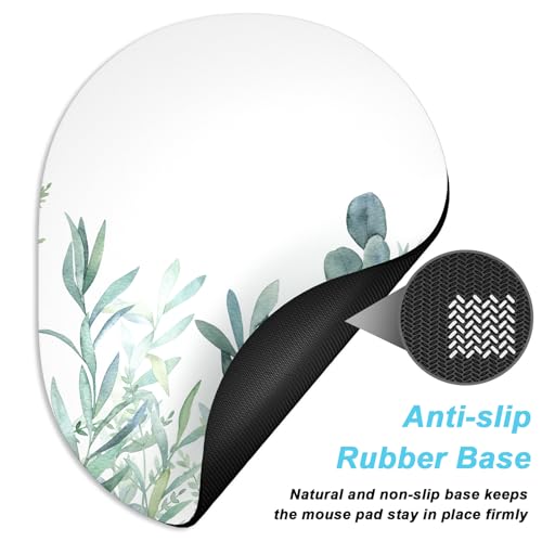 Rimilak Small Mouse Pad 6 x 8 Inch, Takes up Wrist and Mouse Space, Waterproof Compact Mini Mouse Mat for Laptop Computer Wireless Mouse Keyboard Home Office Travel,Green Leaves - color: Green Leaves, size: 8L x 6W inches