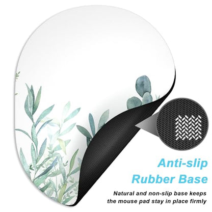 Rimilak Small Mouse Pad 6 x 8 Inch, Takes up Wrist and Mouse Space, Waterproof Compact Mini Mouse Mat for Laptop Computer Wireless Mouse Keyboard Home Office Travel,Green Leaves - color: Green Leaves, size: 8L x 6W inches