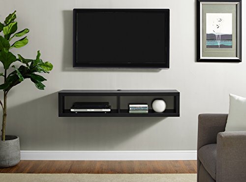 Martin Furniture Shallow Wall Mounted, 48", Black - color: Black, size: 48"