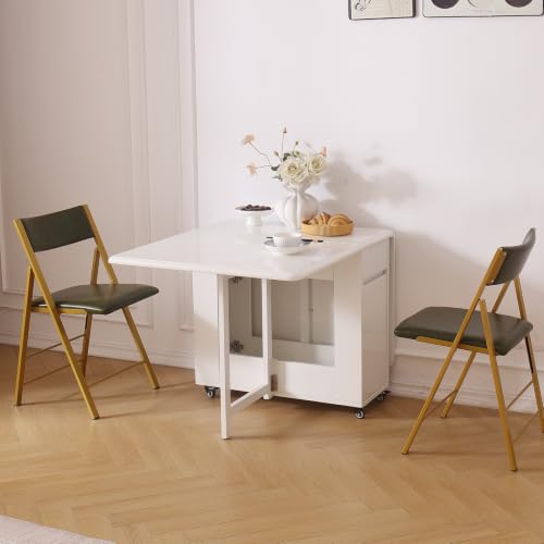 Folding Chairs 2 Pack, 450Lbs Steel Frame Foldable Dining Chairs, Green | 1.37" Folded, Waterproof Rustproof Indoor Outdoor Padded Folding Chairs for Dining Room, Conference Rooms, Weddings, Events - color: Green