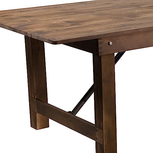 Flash Furniture Hercules 108x40 in Folding Table | Commercial Grade, Foldable Locking Legs, Farmhouse, Rustic