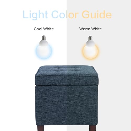 HomePop 18" Square Tufted Storage Ottoman - Dusty Navy - color: Dusty Navy