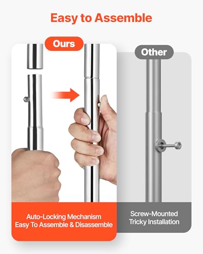 VEVOR Clothes Rack, Rolling Clothing Garment Rack, Extendable Carbon Steel Clothing Racks with Wheels for Bedroom, Laundry, Living Room - style: Modern